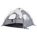 Cort camping 3 persoane gri impermeabil setare rapidă - WALTI WALTI