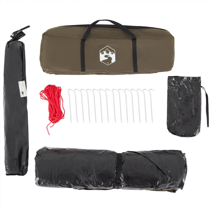 Cort de pescuit 4 persoane, verde măsliniu, impermeabil - WALTI WALTI