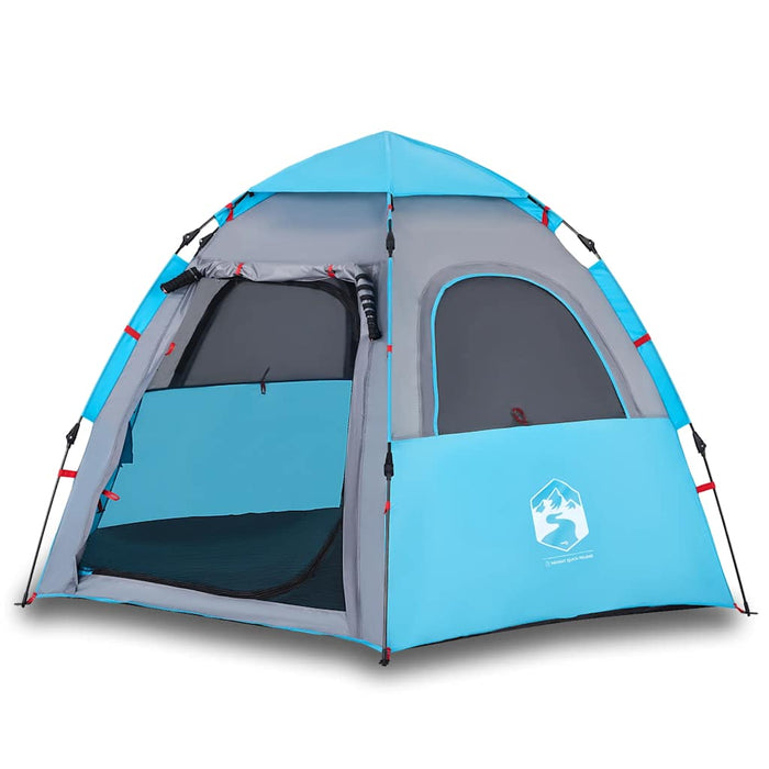 Cort de camping cabană 4 persoane albastru cu eliberare rapidă - WALTI WALTI