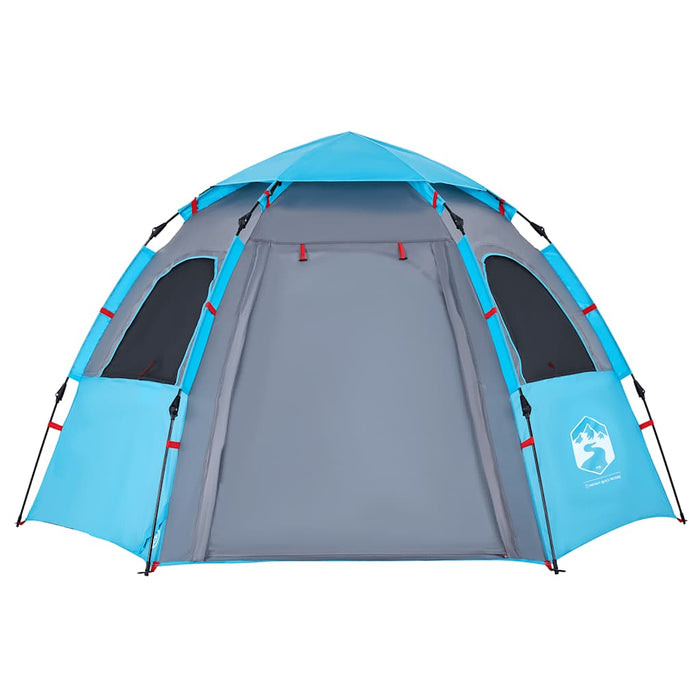 Cort de camping cabană 4 persoane albastru cu eliberare rapidă - WALTI WALTI