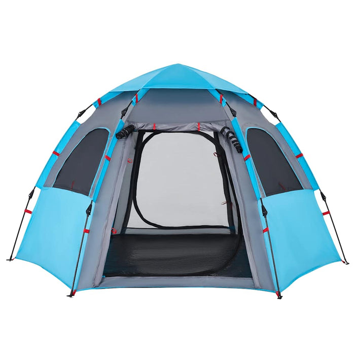 Cort de camping cabană 4 persoane albastru cu eliberare rapidă - WALTI WALTI