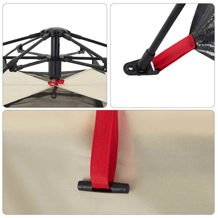 Cort de familie pentru 4 persoane verde setare rapidă - WALTI WALTI
