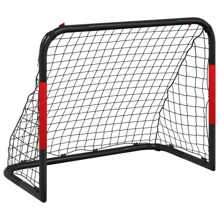 Poartă de fotbal cu plasă, roșu și negru, 90x48x71 cm, oțel - WALTI WALTI