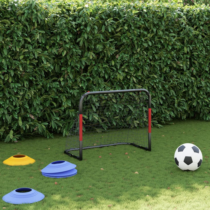 Poartă de fotbal cu plasă, roșu și negru, 90x48x71 cm, oțel - WALTI WALTI