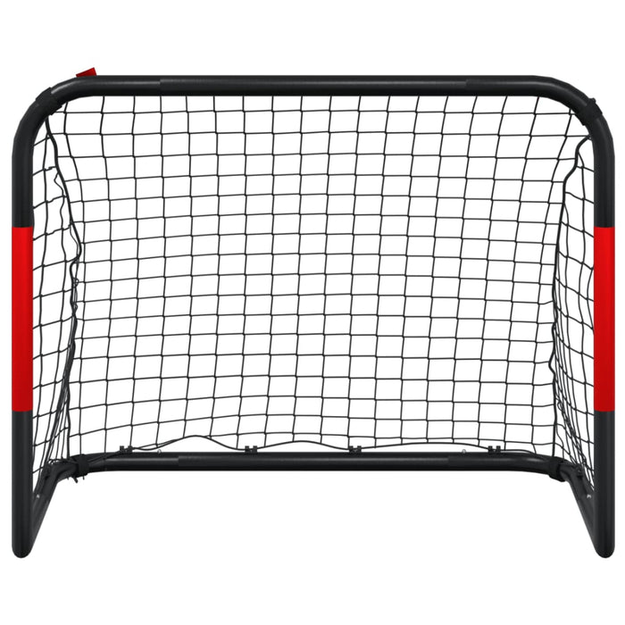 Poartă de fotbal cu plasă, roșu și negru, 90x48x71 cm, oțel - WALTI WALTI