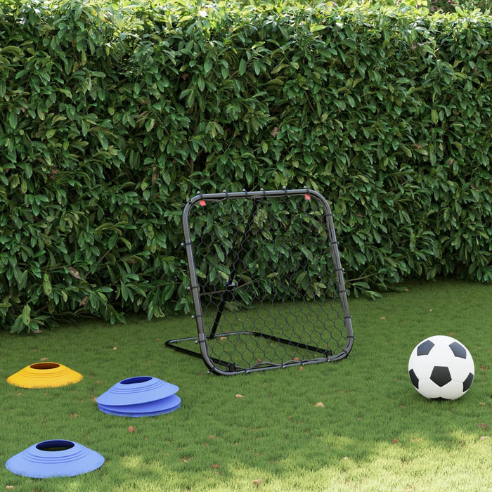 Plasă de ricoșeu fotbal, reglabilă, negru, 84x73x60-80 cm, oțel - WALTI WALTI