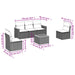 Set mobilier de grădină cu perne, 6 piese, negru, poliratan - WALTI WALTI