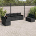 Set mobilier de grădină cu perne, 8 piese, negru, poliratan - WALTI WALTI