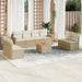 Set canapele de grădină, 9 piese, cu perne, bej, poliratan - WALTI WALTI