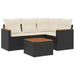 Set mobilier de grădină cu perne, 5 piese, negru, poliratan - WALTI WALTI