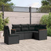 Set mobilier de grădină cu perne, 5 piese, negru, poliratan - WALTI WALTI