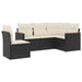 Set mobilier de grădină cu perne, 5 piese, negru, poliratan - WALTI WALTI