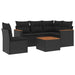 Set mobilier de grădină cu perne, 6 piese, negru, poliratan - WALTI WALTI