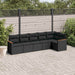 Set mobilier de grădină cu perne, 6 piese, negru, poliratan - WALTI WALTI