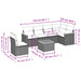 Set canapele de grădină cu perne, 7 piese, negru, poliratan - WALTI WALTI