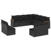 Set canapele de grădină cu perne, 11 piese, negru, poliratan - WALTI WALTI