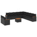 Set canapele de grădină, 12 piese, cu perne, negru, poliratan - WALTI WALTI