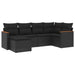 Set mobilier de grădină cu perne, 6 piese, negru, poliratan - WALTI WALTI