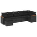 Set canapele de grădină cu perne, 7 piese, negru, poliratan - WALTI WALTI