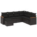 Set canapele de grădină cu perne, 7 piese, negru, poliratan - WALTI WALTI