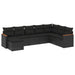 Set mobilier de grădină cu perne, 8 piese, negru, poliratan - WALTI WALTI