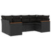 Set mobilier de grădină cu perne, 6 piese, negru, poliratan - WALTI WALTI