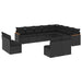 Set canapele de grădină, 12 piese, cu perne, negru, poliratan - WALTI WALTI
