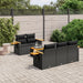 Set mobilier de grădină cu perne, 6 piese, negru, poliratan - WALTI WALTI