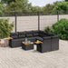 Set mobilier de grădină cu perne, 9 piese, negru, poliratan - WALTI WALTI