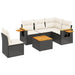Set mobilier de grădină cu perne, 6 piese, negru, poliratan - WALTI WALTI