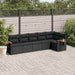 Set mobilier de grădină cu perne, 6 piese, negru, poliratan - WALTI WALTI