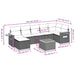 Set mobilier de grădină cu perne, 8 piese, negru, poliratan - WALTI WALTI