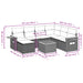 Set mobilier de grădină cu perne, 8 piese, negru, poliratan - WALTI WALTI