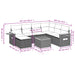 Set mobilier de grădină cu perne, 8 piese, negru, poliratan - WALTI WALTI