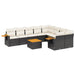 Set canapele de grădină cu perne, 10 piese, negru, poliratan - WALTI WALTI