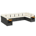 Set canapele de grădină cu perne, 10 piese, negru, poliratan - WALTI WALTI