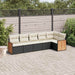 Set mobilier de grădină cu perne, 6 piese, negru, poliratan - WALTI WALTI