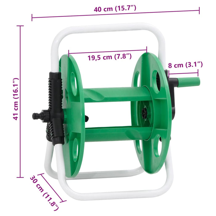 Tambur de furtun autonom, verde, pt. furtun 45 m 1/2 inch, oțel WALTI