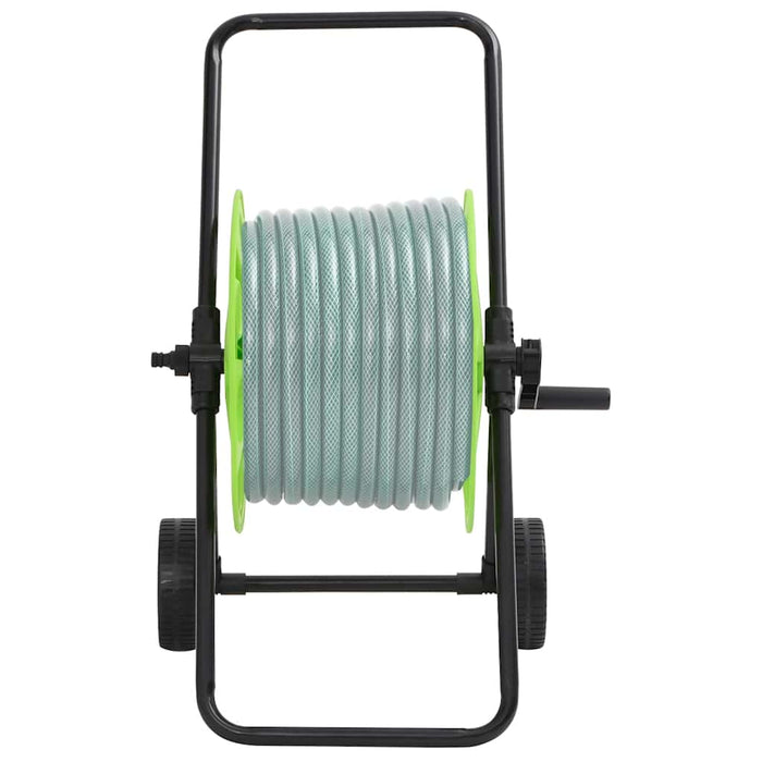 Cărucior cu tambur, verde, pentru furtun de 60 m 1/2", oțel WALTI
