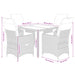 Set mobilier de grădină cu perne, 5 piese, negru, poliratan - WALTI WALTI