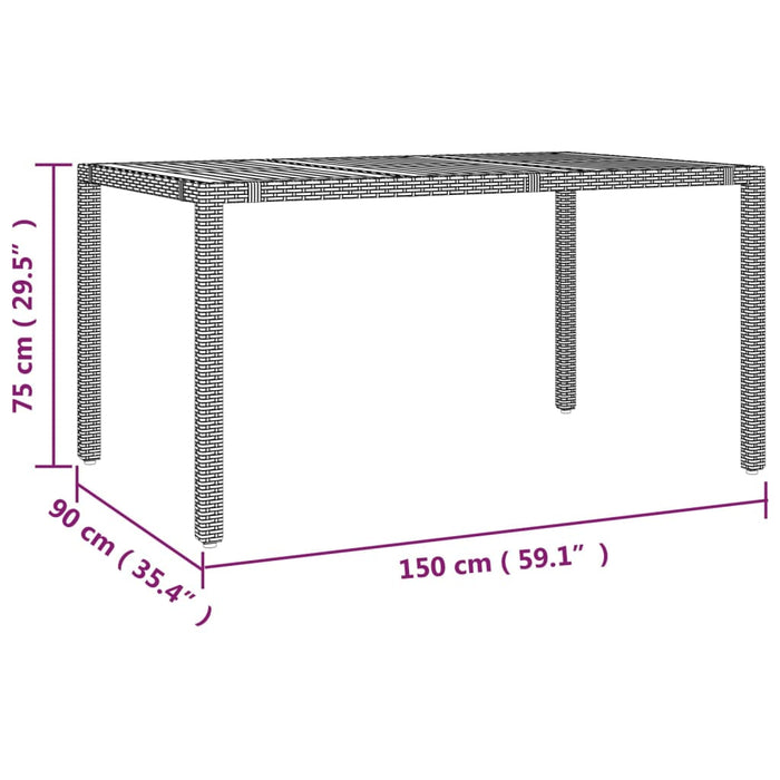 Set mobilier de grădină cu perne, 5 piese, negru, poliratan - WALTI WALTI