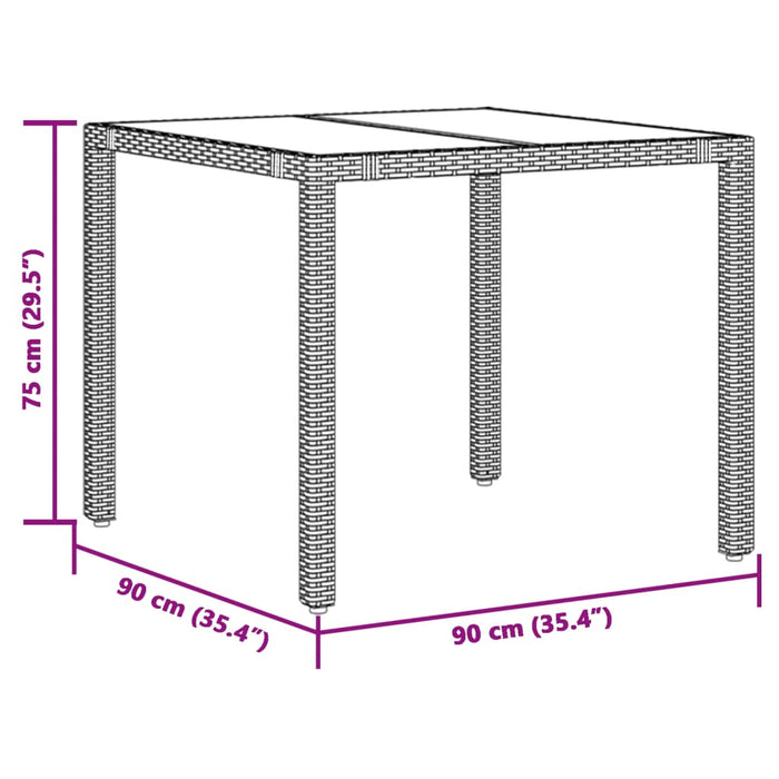 Set mobilier de grădină cu perne, 5 piese, negru, poliratan WALTI