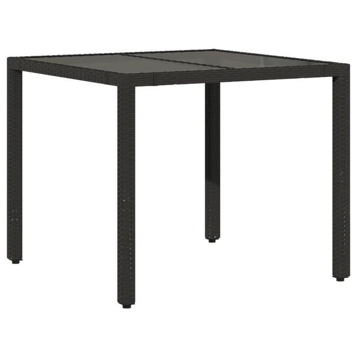 Set mobilier de grădină cu perne, 5 piese, negru, poliratan - WALTI WALTI
