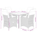 Set mobilier de grădină cu perne, 5 piese, negru, poliratan - WALTI WALTI