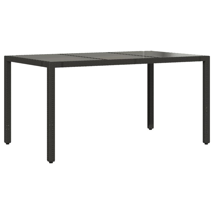 Set mobilier de grădină cu perne, 5 piese, negru, poliratan WALTI