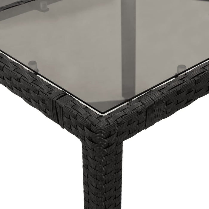 Set mobilier de grădină cu perne, 7 piese, negru, poliratan - WALTI WALTI