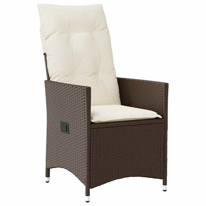Set mobilier de grădină, 5 piese, cu perne, maro, poliratan - WALTI WALTI