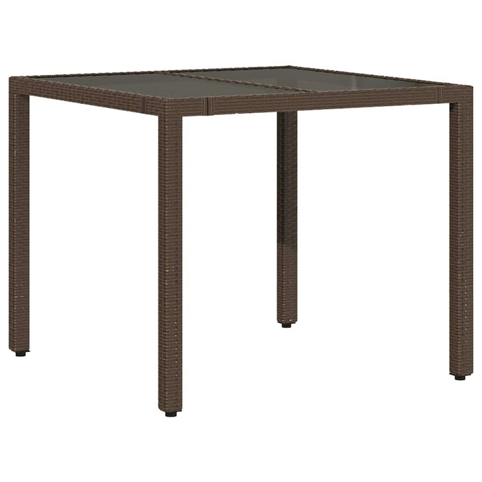 Set mobilier de grădină, 5 piese, cu perne, maro, poliratan - WALTI WALTI