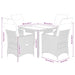 Set mobilier de grădină, 5 piese, cu perne, maro, poliratan - WALTI WALTI