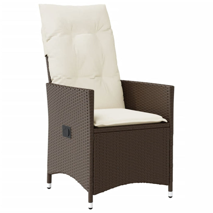 Set mobilier de grădină cu perne, 7 piese, maro, poliratan WALTI